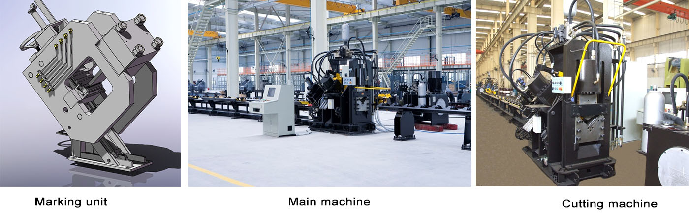CNC stroj za probijanje, rezanje i označavanje kutnog čelika05